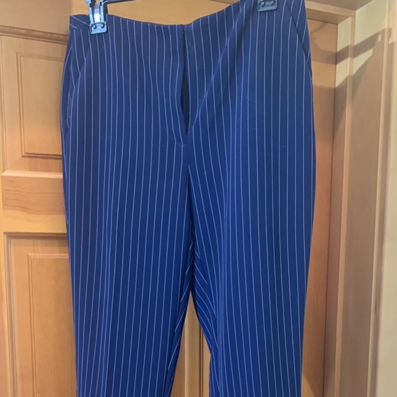 🔴REDUCED‼️💥EUC💥 Chico's Navy Striped Ankle Pants - Size 0 (US standard Size 4)✨ - Picture 7 of 15